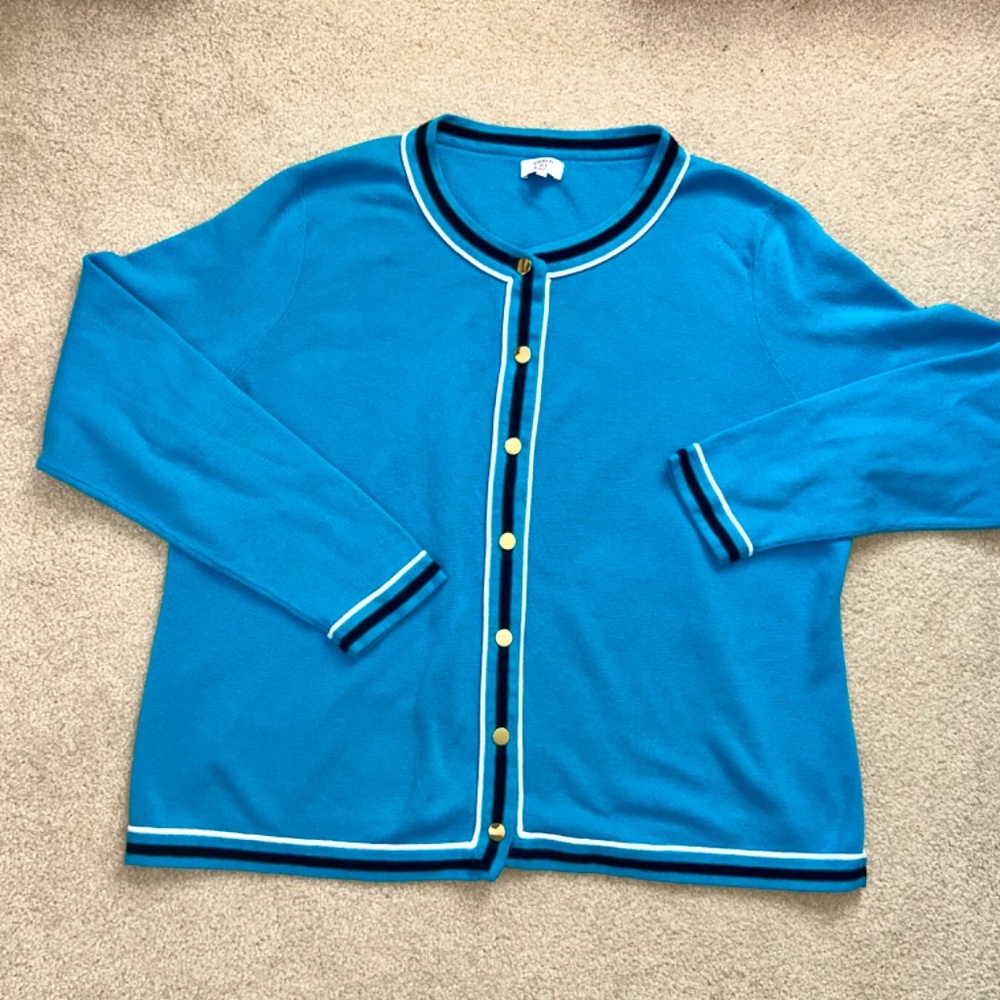 crown & ivy cotton cardigan 3X